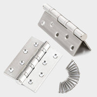304 Flat Pin Hinge Spring 2Pack 100mm Folding Butt Door Cabinet Hinges Folding Furniture Hardware Kings Warehouse