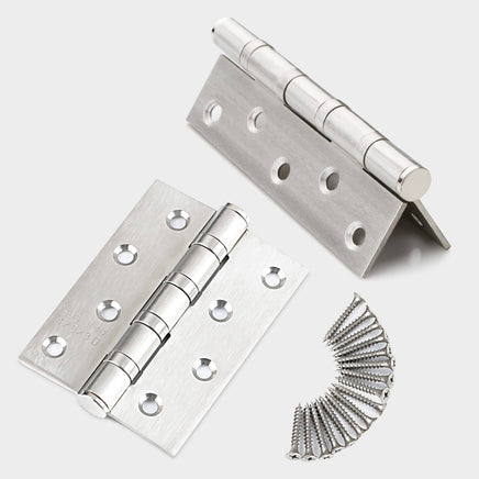 304 Flat Pin Hinge Spring 2Pack 100mm Folding Butt Door Cabinet Hinges Folding Furniture Hardware Kings Warehouse