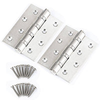304 Flat Pin Hinge Spring 2Pack 100mm Folding Butt Door Cabinet Hinges Folding Furniture Hardware Kings Warehouse