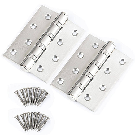 304 Flat Pin Hinge Spring 2Pack 100mm Folding Butt Door Cabinet Hinges Folding Furniture Hardware Kings Warehouse