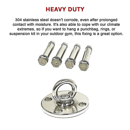 304 Stainless Steel Suspension Hook Wall Ceiling Mount Hanger Anchor Bracket Home & Garden Kings Warehouse