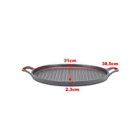 30cm Round Cast Iron Griddle Plate, BBQ Pan Cooking Griddle Grill for StoveF, Oven Kings Warehouse 