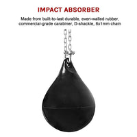 30L Water Punching Bag Aqua with D-Shackle and Chain Sports & Fitness Kings Warehouse