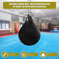 30L Water Punching Bag Aqua with D-Shackle and Chain Sports & Fitness Kings Warehouse