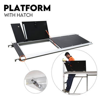 3.0M Aluminium Scaffold Mobile Tower Single Width Platform Height AU Standard Tools Kings Warehouse