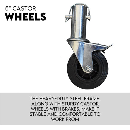 3.0M Aluminium Scaffold Mobile Tower Single Width Platform Height AU Standard Tools Kings Warehouse