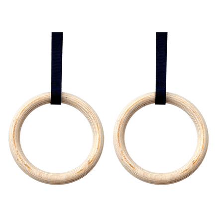 32mm Wooden Gymnastic Rings Olympic Gym Rings Strength Training Sports & Fitness Kings Warehouse