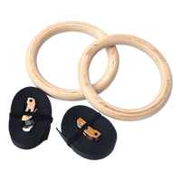 32mm Wooden Gymnastic Rings Olympic Gym Rings Strength Training Sports & Fitness Kings Warehouse