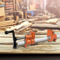 3/4" Wood Gluing Pipe Clamp Set (4 Pack) Heavy Duty PRO Woodworking Cast Iron Tools Kings Warehouse