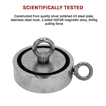 340Kg Salvage Strong Recovery Magnet Neodymium Hook Treasure Hunting Fishing Gift & Novelty Kings Warehouse