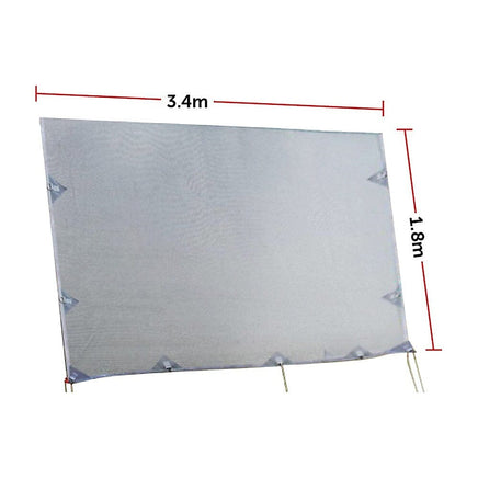 3.4m Caravan Privacy Screen Side Sunscreen Sun Shade for 12' Roll Out Awning Home & Garden Kings Warehouse