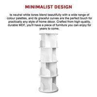 360-degree Rotating 4 Tier Display Shelf Bookcase Organiser Furniture Kings Warehouse