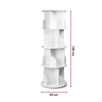 360-degree Rotating 4 Tier Display Shelf Bookcase Organiser Furniture Kings Warehouse