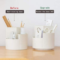 360 degree rotating multi-functional pen holder with 3 separate layer for office desk organiser (Pink) Kings Warehouse