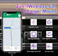 360 Wireless Car Charger Mount with Auto-Clamping (15w Fast Charging) Kings Warehouse 