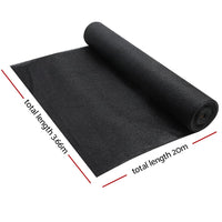3.66 x 20m Shade Sail Cloth - Black End of Season Clearance Kings Warehouse