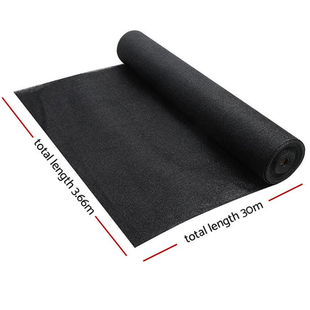 3.66 x 30m Shade Sail Cloth - Black End of Season Clearance Kings Warehouse