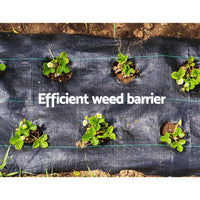 3.66m x 50m Weedmat Weed Control Mat Woven Fabric Gardening Plant PE Kings Warehouse 