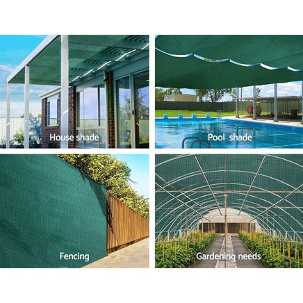 3.66x20m 30% UV Shade Cloth Shadecloth Sail Garden Mesh Roll Outdoor Green End of Season Clearance Kings Warehouse