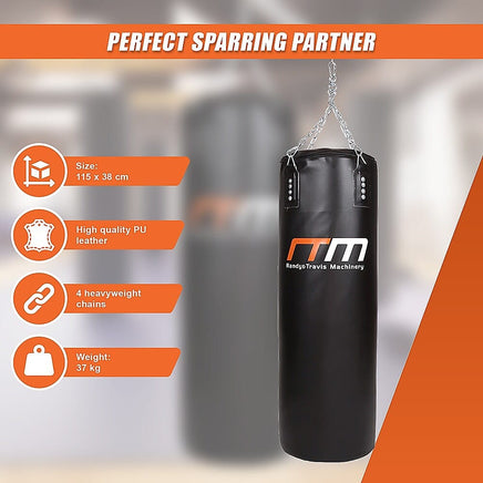 37kg Boxing Punching Bag Filled Heavy Duty Sports & Fitness Kings Warehouse