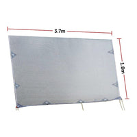 3.7m Caravan Privacy Screen Side Sunscreen Sun Shade for 13' Roll Out Awning Kings Warehouse 