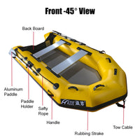 3m Inflatable Dinghy Boat Tender Pontoon Rescue- Yellow Kings Warehouse 