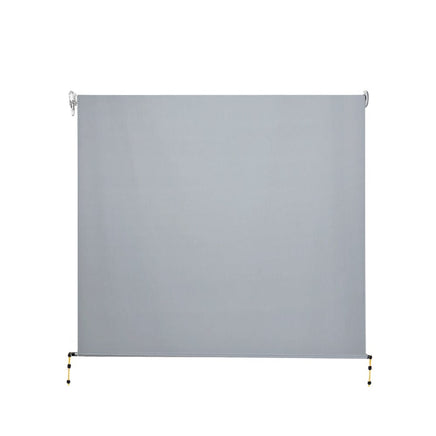 3X2.5M Outdoor Blinds Awning Roll Down Screen Fabric Blinds Outdoor Window Shade Grey Home & Garden Kings Warehouse
