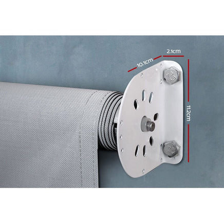 3X2.5M Outdoor Blinds Awning Roll Down Screen Fabric Blinds Outdoor Window Shade Grey Home & Garden Kings Warehouse