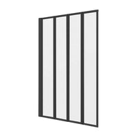 4 Fold Black Folding Bath Shower Screen Door Panel 1000 x 1400mm Furniture Kings Warehouse