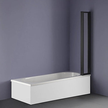 4 Fold Black Folding Bath Shower Screen Door Panel 1000 x 1400mm Furniture Kings Warehouse