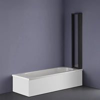 4 Fold Black Folding Bath Shower Screen Door Panel 1000 x 1400mm Furniture Kings Warehouse