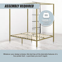 4 Four Poster Double Bed Frame Furniture Kings Warehouse