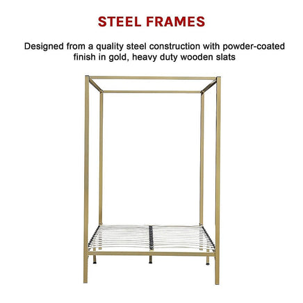 4 Four Poster Double Bed Frame Furniture Kings Warehouse