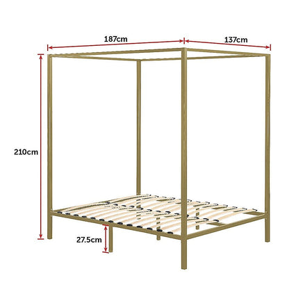 4 Four Poster Double Bed Frame Furniture Kings Warehouse