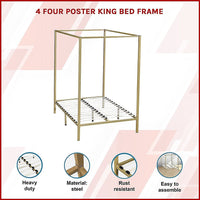 4 Four Poster King Bed Frame Furniture Kings Warehouse