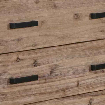 4 Pieces Bedroom Suite King Size Silver Brush in Acacia Wood Construction Bed, Bedside Table & Tallboy Furniture Kings Warehouse