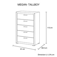 4 Pieces Storage Bedroom Suite Upholstery Fabric in Light Grey with Base Drawers Queen Size Oak Colour Bed, Bedside Table & Tallboy Furniture Kings Warehouse