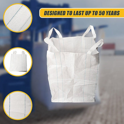 4 x 1 tonne FIBC Polypropylene UV Rated Builder / Bulk / Landscape Bags Home & Garden Kings Warehouse