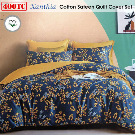 400TC Cotton Sateen Quilt Cover Set Xanthia King Home & Garden Kings Warehouse