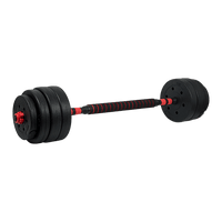 40kg Adjustable Rubber Dumbbell Set Barbell Home GYM Exercise Weights Sports & Fitness Kings Warehouse