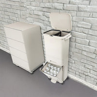 42L Rubbish Bin Waste Trash Can Pedal Recycling Kitchen Wheel 2 Compartment Home & Garden Kings Warehouse