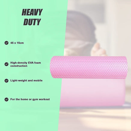 45 x 15cm Physio Yoga Pilates Foam Roller Sports & Fitness Kings Warehouse