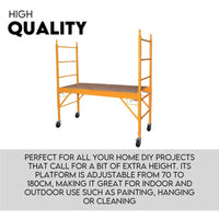 450kg Mobile Scaffold Ladder Scaffolding Platform Portable Ladder Work Safety Tools Kings Warehouse