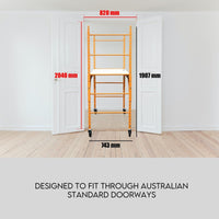 450kg Mobile Scaffold Ladder Scaffolding Platform Portable Ladder Work Safety Tools Kings Warehouse