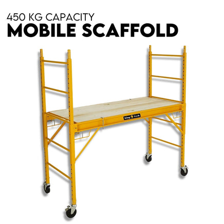 450kg Mobile Scaffold Ladder Scaffolding Platform Portable Ladder Work Safety Tools Kings Warehouse