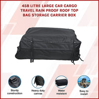 458 Litre Large Car Cargo Travel Rain Proof Roof Top Bag Storage Carrier Box Outdoor Recreation Kings Warehouse