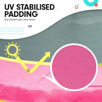 4.5ft Trampoline Round Free Safety Net Spring Pad Cover Mat Outdoor - Blue Pink Kings Warehouse