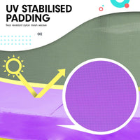 4.5ft Trampoline Round Free Safety Net Spring Pad Cover Mat Outdoor Blue Purple Kings Warehouse
