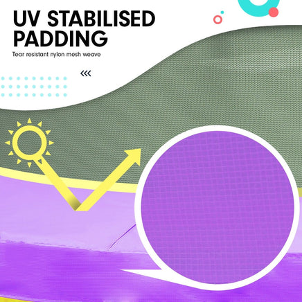 4.5ft Trampoline Round Free Safety Net Spring Pad Cover Mat Outdoor Blue Purple Kings Warehouse