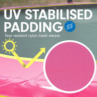 4.5ft Trampoline Round Free Safety Net Spring Pad Cover Mat Yellow Pink Kings Warehouse